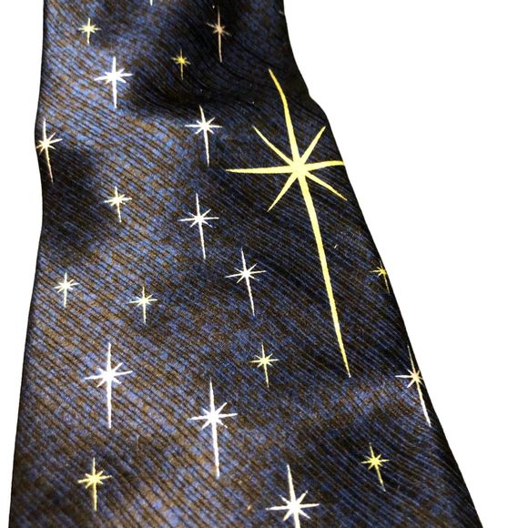 Eagle wings Navivity Christmas Tie, 100% Silk Tie, Holiday Necktie, Christian - Picture 3 of 7